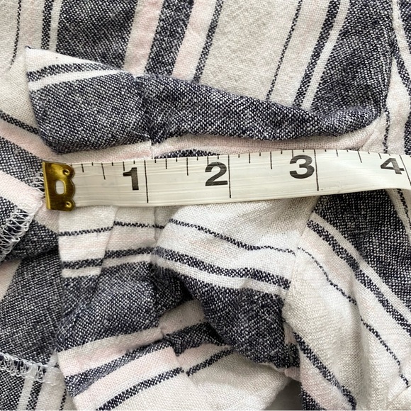 Calvin Klein Striped Linen Blend Drawstring Summer Shorts - Picture 8 of 9